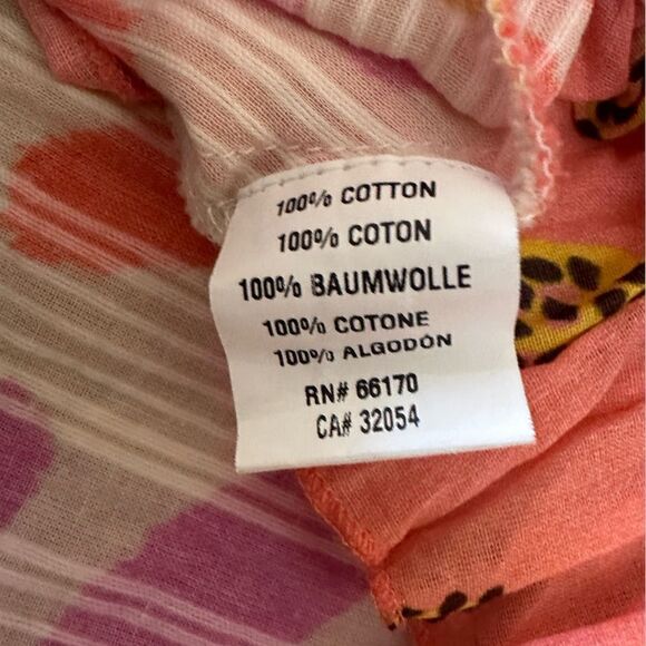 Anthropologie Conditions Apply Ruffle printed tiered abstract tie blouse - XS - Picture 9 of 9